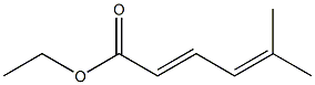 (E)-5-Methyl-2,4-hexadienoic acid ethyl ester Struktur