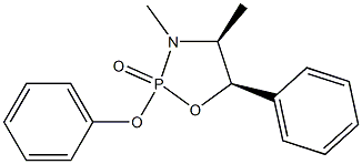 (4S,5R)-3,4-Dimethyl-2-phenoxy-5-phenyl-1,3,2-oxazaphospholidin-2-one Struktur