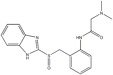 2-[[2-[[(Dimethylamino)acetyl]amino]benzyl]sulfinyl]-1H-benzimidazole Struktur