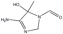 4-Amino-5-methyl-2,5-dihydro-5-hydroxy-1H-imidazole-1-carbaldehyde Struktur