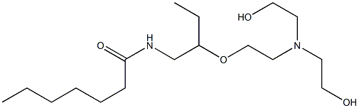 N-[2-[2-[Bis(2-hydroxyethyl)amino]ethoxy]butyl]heptanamide Struktur