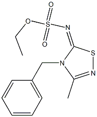 3-Methyl-4-benzyl-5-ethoxysulfonylimino-4,5-dihydro-1,2,4-thiadiazole Struktur