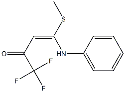 1,1,1-Trifluoro-4-phenylamino-4-(methylthio)-3-buten-2-one Struktur