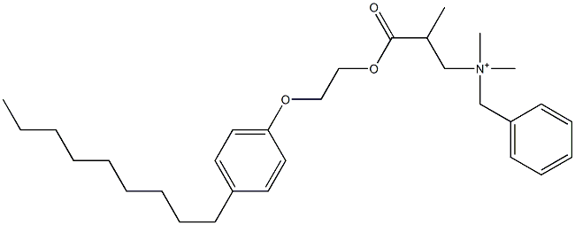 N,N-Dimethyl-N-benzyl-N-[2-[[2-(4-nonylphenyloxy)ethyl]oxycarbonyl]propyl]aminium Struktur