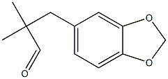 3-(1,3-Benzodioxol-5-yl)-2,2-dimethylpropionaldehyde Struktur