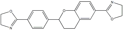 6-[(4,5-Dihydrooxazol)-2-yl]-2-[4-[(4,5-dihydrooxazol)-2-yl]phenyl]-3,4-dihydro-2H-1-benzopyran Struktur