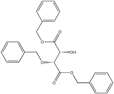 (2R,3R)-2-Hydroxy-3-(benzyloxy)succinic acid dibenzyl ester Struktur