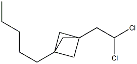 1-(2,2-Dichloroethyl)-3-pentylbicyclo[1.1.1]pentane Struktur