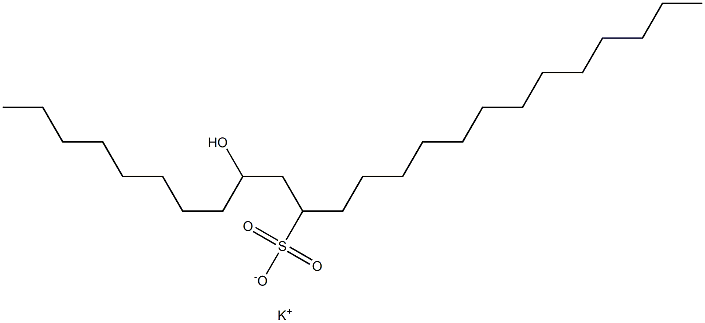 9-Hydroxytetracosane-11-sulfonic acid potassium salt Struktur