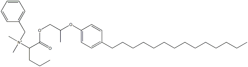 N,N-Dimethyl-N-benzyl-N-[1-[[2-(4-tetradecylphenyloxy)propyl]oxycarbonyl]butyl]aminium Struktur