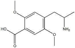 4-(2-Aminopropyl)-2,5-dimethoxybenzoic acid Struktur