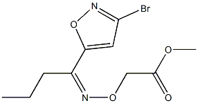 [[(Z)-1-(3-Bromoisoxazol-5-yl)butylidene]aminooxy]acetic acid methyl ester Struktur