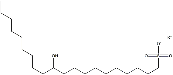 11-Hydroxyicosane-1-sulfonic acid potassium salt Struktur