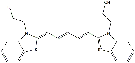 3-(2-Hydroxyethyl)-2-[5-[3-(2-hydroxyethyl)benzothiazol-2(3H)-ylidene]-1,3-pentadienyl]benzothiazol-1-ium Struktur