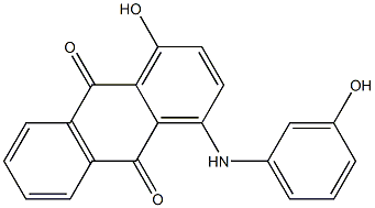 1-Hydroxy-4-(m-hydroxyanilino)anthraquinone Struktur