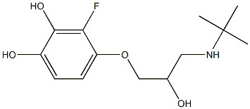 4-(3-tert-Butylamino-2-hydroxypropyloxy)-3-fluorobenzene-1,2-diol Struktur