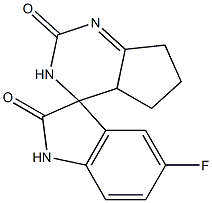 5'-Fluoro-1',2,2',3,4a,5,6,7-octahydrospiro[4H-cyclopentapyrimidine-4,3'-[3H]indole]-2,2'-dione Struktur