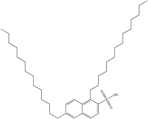 1,6-Ditetradecyl-2-naphthalenesulfonic acid Struktur