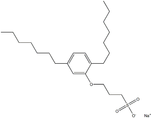 3-(2,5-Diheptylphenoxy)propane-1-sulfonic acid sodium salt Struktur