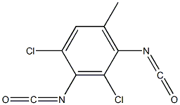 2,4-Dichloro-6-methyl-m-phenylenebisisocyanate Struktur