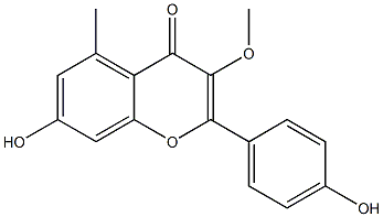 2-(4-Hydroxyphenyl)-7-hydroxy-5-methyl-3-methoxy-4H-1-benzopyran-4-one Struktur