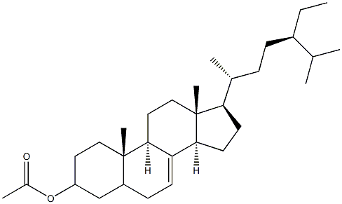 Stigmast-7-en-3-ol acetate Struktur