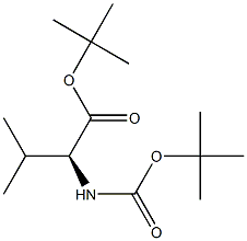 N-(tert-Butoxycarbonyl)-L-valine tert-butyl ester Struktur