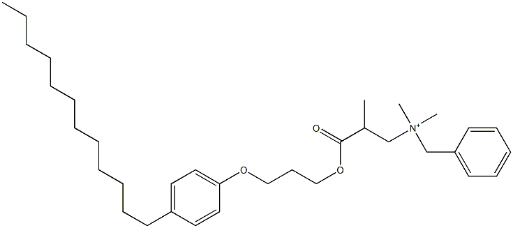 N,N-Dimethyl-N-benzyl-N-[2-[[3-(4-dodecylphenyloxy)propyl]oxycarbonyl]propyl]aminium Struktur