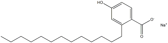 2-Tridecyl-4-hydroxybenzoic acid sodium salt Struktur