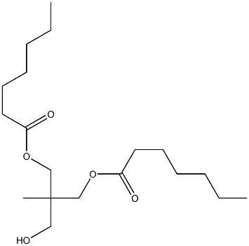 Diheptanoic acid 2-(hydroxymethyl)-2-methyl-1,3-propanediyl ester Struktur