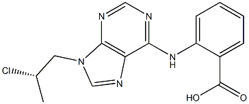 2-[[9-[(S)-2-Chloropropyl]-9H-purin-6-yl]amino]benzoic acid Struktur