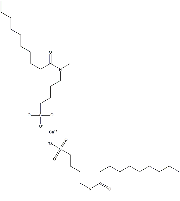 Bis[4-(N-decanoyl-N-methylamino)-1-butanesulfonic acid]calcium salt Struktur