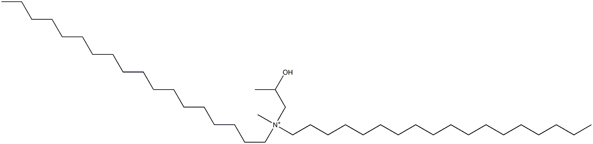 N-(2-Hydroxypropyl)-N-methyl-N-octadecyl-1-octadecanaminium Struktur