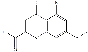 5-Bromo-7-ethyl-1,4-dihydro-4-oxoquinoline-2-carboxylic acid Struktur