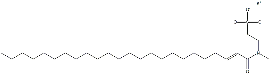 N-(1-Oxo-2-tetracosen-1-yl)-N-methyltaurine potassium salt Struktur