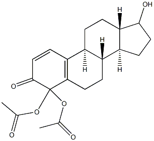 4,4-Bis(acetyloxy)-17-hydroxygona-1,5(10)-dien-3-one Struktur