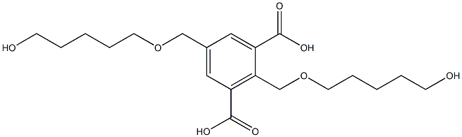 2,5-Bis(7-hydroxy-2-oxaheptan-1-yl)isophthalic acid Struktur