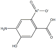 4-Amino-3-hydroxy-6-nitrobenzoic acid Struktur