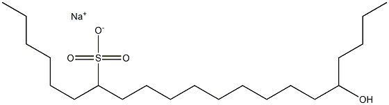 17-Hydroxyhenicosane-7-sulfonic acid sodium salt Struktur