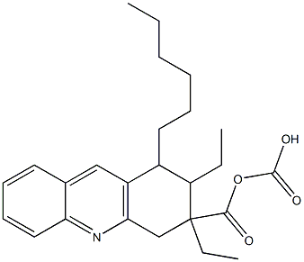 1,2,3,4-Tetrahydro-1-hexylacridine-3,3-dicarboxylic acid diethyl ester Struktur