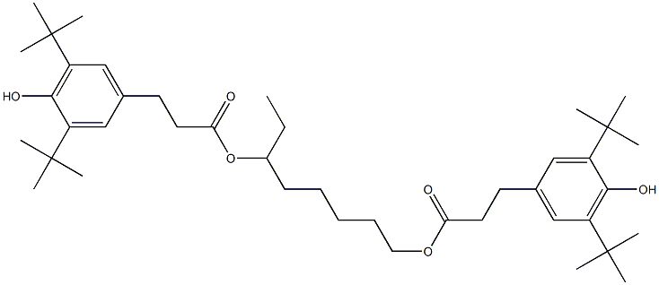 Bis[3-(3,5-di-tert-butyl-4-hydroxyphenyl)propionic acid]1,6-octanediyl ester Struktur