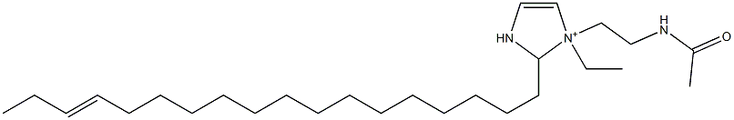 1-[2-(Acetylamino)ethyl]-1-ethyl-2-(15-octadecenyl)-4-imidazoline-1-ium Struktur