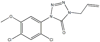 1-(2,4-Dichloro-5-methoxyphenyl)-4-(2-propenyl)-1H-tetrazol-5(4H)-one Struktur