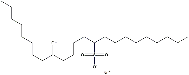 15-Hydroxytricosane-10-sulfonic acid sodium salt Struktur