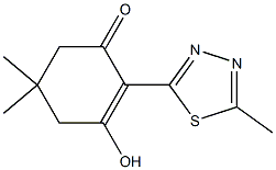 2-(5-Methyl-1,3,4-thiadiazol-2-yl)-3-hydroxy-5,5-dimethyl-2-cyclohexen-1-one Struktur