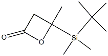 4-Methyl-4-(tert-butyldimethylsilyl)oxetan-2-one Struktur