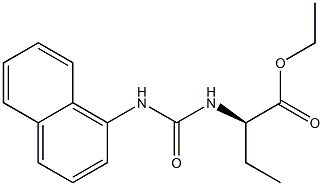 [R,(-)]-2-[3-(1-Naphtyl)ureido]butyric acid ethyl ester Struktur