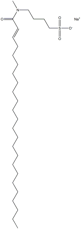 4-[N-(1-Oxo-2-tetracosen-1-yl)-N-methylamino]-1-butanesulfonic acid sodium salt Struktur