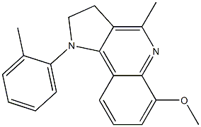 1-(2-Methylphenyl)-4-methyl-6-methoxy-2,3-dihydro-1H-pyrrolo[3,2-c]quinoline Struktur