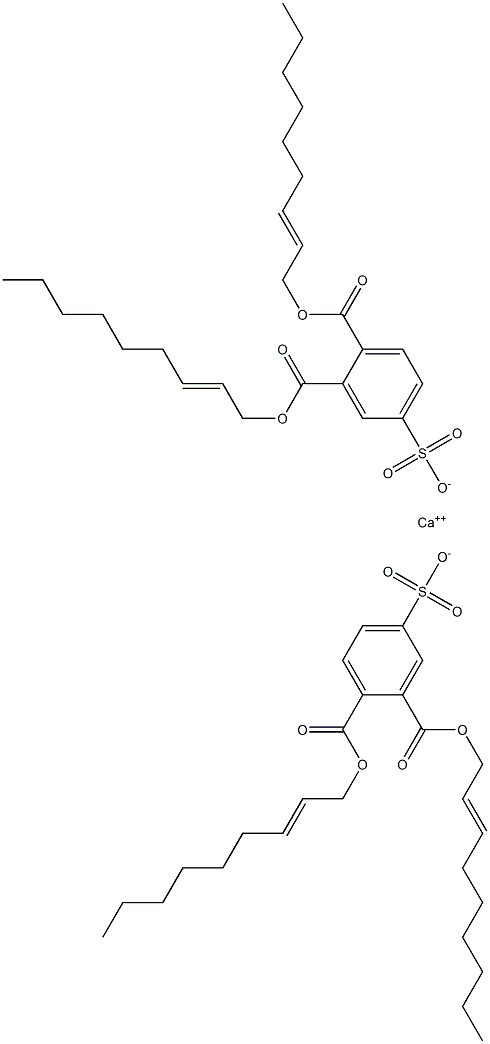 Bis[3,4-di(2-nonenyloxycarbonyl)benzenesulfonic acid]calcium salt Struktur